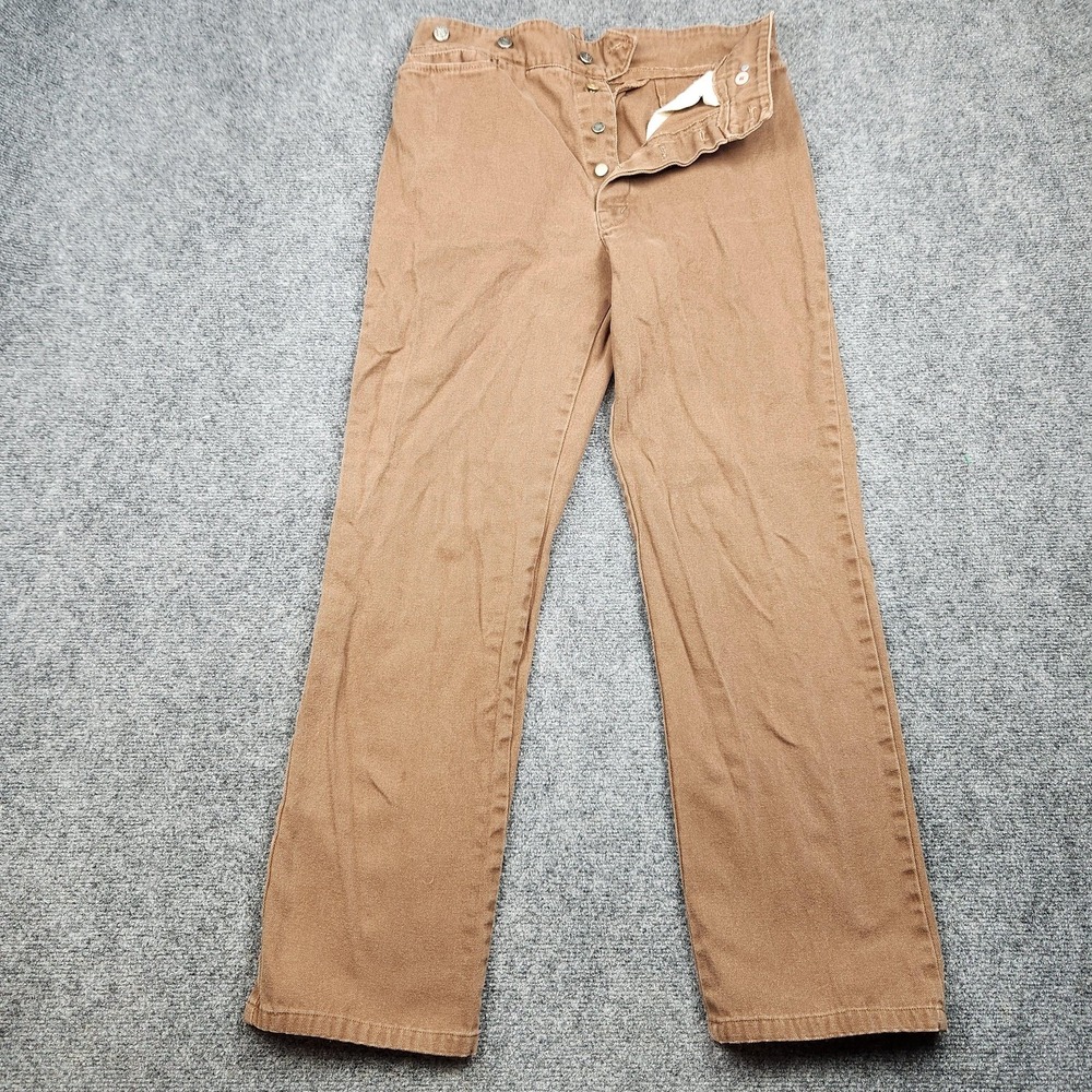 Wah Maker Frontier Pants Mens 32x32 Brown Canvas‎ Western Cowboy Workwear
